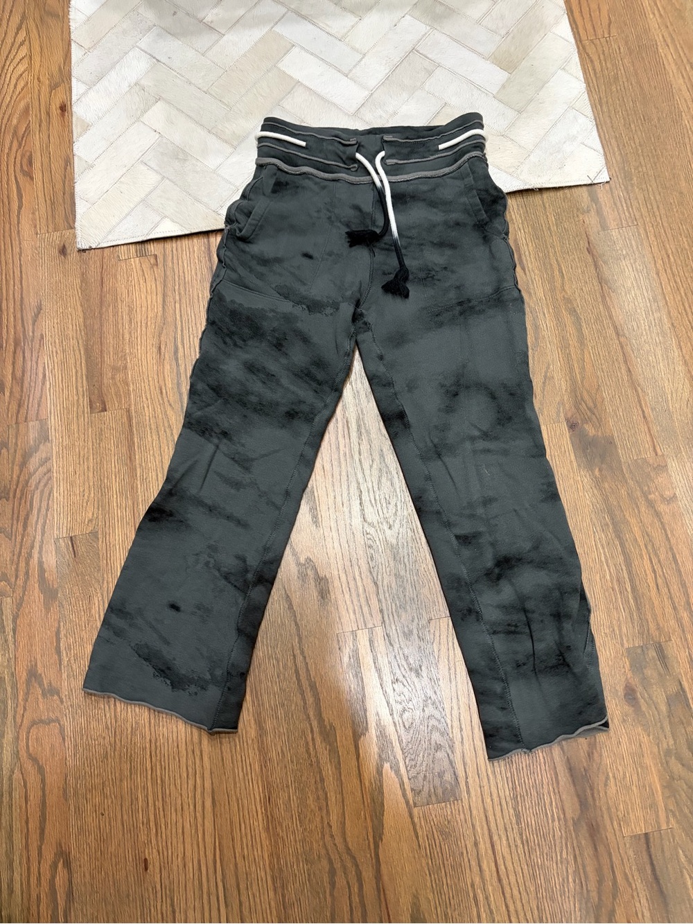 FP Movement by Free People Black Tie-Dye Flare Lounge Pants